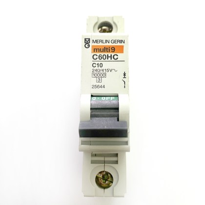 Merlin Gerin Multi9 C60HC 25644 C10 10A 10 Amp MCB Circuit Breaker Type C